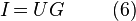 I\! = {U G}, \qquad(6) 