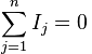 \sum\limits^n_{j=1}I_j=0.