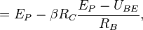 = E_P - \beta R_C \frac{E_P - U_{BE}}{R_B},