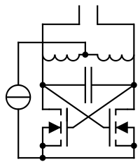 https://upload.wikimedia.org/wikipedia/commons/thumb/b/bb/Cross_coupled_LC_oscillator.svg/200px-Cross_coupled_LC_oscillator.svg.png